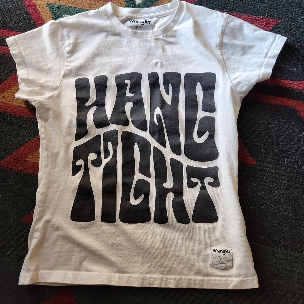 Wrangler White Tee with Bold Black Graphic